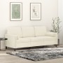 3-seater sofa with cream velvet cushions 180 cm by , Sofas - Ref: Foro24-3200899, Price: 333,86 €, Discount: %