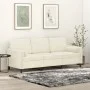 3-Sitzer-Sofa mit cremefarbenen Samtkissen, 180 cm von , Sofas - Ref: Foro24-3200899, Preis: 328,59 €, Rabatt: %