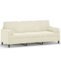 3-Sitzer-Sofa mit cremefarbenen Samtkissen, 180 cm von , Sofas - Ref: Foro24-3200899, Preis: 333,86 €, Rabatt: %