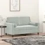 2-Sitzer-Sofa mit hellgrauen Samtkissen 120 cm von , Sofas - Ref: Foro24-3200871, Preis: 195,22 €, Rabatt: %