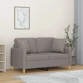 2-seater sofa with light gray fabric cushions 120 cm by , Sofas - Ref: Foro24-3200901, Price: 226,45 €, Discount: %