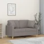 2-Sitzer-Sofa mit hellgrauen Stoffkissen 120 cm von , Sofas - Ref: Foro24-3200901, Preis: 231,50 €, Rabatt: %