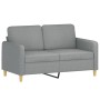 Sofá de 2 plazas con cojines tela gris claro 120 cm de , Sofás - Ref: Foro24-3200901, Precio: 231,50 €, Descuento: %