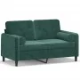 2-seater sofa with dark green velvet cushions 120 cm by , Sofas - Ref: Foro24-3200873, Price: 262,11 €, Discount: %