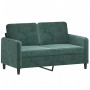 2-Sitzer-Sofa mit dunkelgrünen Samtkissen 120 cm von , Sofas - Ref: Foro24-3200873, Preis: 267,05 €, Rabatt: %
