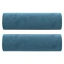 2-Sitzer-Sofa mit blauen Samtkissen 140 cm von , Sofas - Ref: Foro24-3200890, Preis: 266,59 €, Rabatt: %