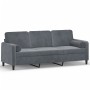 3-Sitzer-Sofa mit dunkelgrauen Samtkissen 180 cm von , Sofas - Ref: Foro24-3200892, Preis: 280,94 €, Rabatt: %