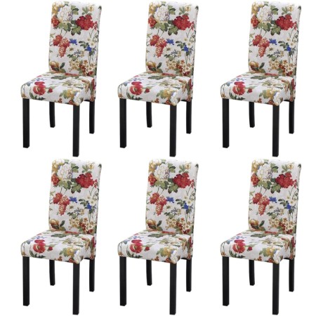 Dining chairs 6 units multicolored fabric by , dining chairs - Ref: Foro24-272505, Price: 502,30 €, Discount: %