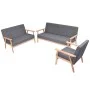 Juego de sofás de tela de 3 piezas color gris oscuro de , Sofás - Ref: Foro24-274926, Precio: 681,05 €, Descuento: %