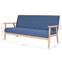 Blue 2-Piece Fabric Sofa Set by , Sofas - Ref: Foro24-274913, Price: 440,91 €, Discount: %