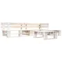4-piece white wood garden pallet furniture set by , Garden sets - Ref: Foro24-277391, Price: 251,60 €, Discount: %