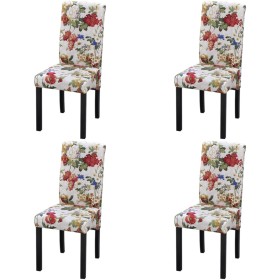 Dining chairs 4 units multicolored fabric by , dining chairs - Ref: Foro24-242399, Price: 309,84 €, Discount: %