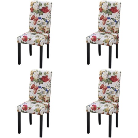 Dining chairs 4 units multicolored fabric by , dining chairs - Ref: Foro24-242399, Price: 328,19 €, Discount: %