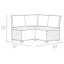 Keter Elemento Gartenecksofa Rosalie Graphit von , Outdoor-Sofas - Ref: Foro24-441301, Preis: 236,69 €, Rabatt: %