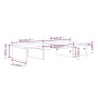 Monitorständer aus massivem weißem Kiefernholz, 60 x 24 x 10,5 cm von , TV-Möbel - Ref: Foro24-813935, Preis: 21,78 €, Rabatt: %