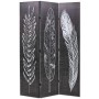 Falttrennwand 120x170 cm mit schwarzen und weißen Federn von vidaXL, Raumteiler - Ref: Foro24-245889, Preis: 93,01 €, Rabatt: %