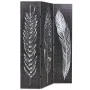 Falttrennwand 120x170 cm mit schwarzen und weißen Federn von vidaXL, Raumteiler - Ref: Foro24-245889, Preis: 95,36 €, Rabatt: %