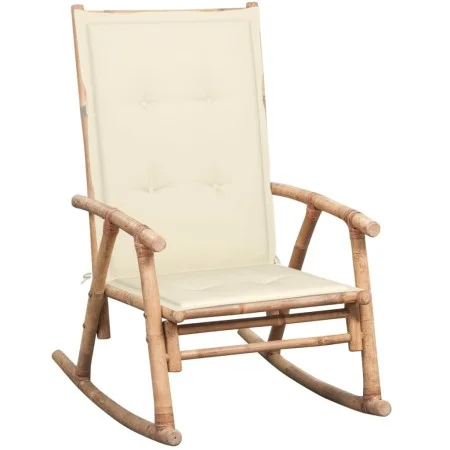 Rocking chair with bamboo cushion by , Garden chairs - Ref: Foro24-3063905, Price: 149,53 €, Discount: %