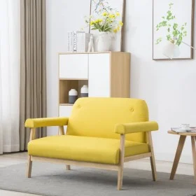 2-Sitzer-Sofa aus gelbem Stoff von , Sofas - Ref: Foro24-246652, Preis: 209,31 €, Rabatt: %