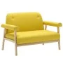 2 seater yellow fabric sofa by , Sofas - Ref: Foro24-246652, Price: 209,31 €, Discount: %