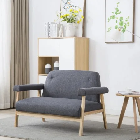2 seater sofa dark gray fabric by , Sofas - Ref: Foro24-246646, Price: 202,90 €, Discount: %