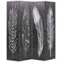 Folding divider screen 160x170 cm black and white feathers by vidaXL, Room dividers - Ref: Foro24-245890, Price: 110,81 €, Di...