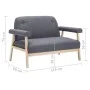 2 seater sofa dark gray fabric by , Sofas - Ref: Foro24-246646, Price: 202,90 €, Discount: %