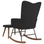 Schaukelstuhl mit Fußstütze aus schwarzem Samt von , Schaukelstühle - Ref: Foro24-327760, Preis: 159,44 €, Rabatt: %