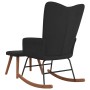 Schaukelstuhl mit Fußstütze aus schwarzem Samt von , Schaukelstühle - Ref: Foro24-327760, Preis: 132,13 €, Rabatt: %