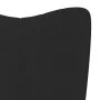 Silla mecedora con reposapiés terciopelo negro de , Mecedoras - Ref: Foro24-327760, Precio: 159,44 €, Descuento: %