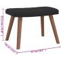 Schaukelstuhl mit Fußstütze aus schwarzem Samt von , Schaukelstühle - Ref: Foro24-327760, Preis: 132,13 €, Rabatt: %