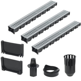 Drainage channels 3 units galvanized steel 3 m by vidaXL, Drains - Ref: Foro24-142877, Price: 83,60 €, Discount: %