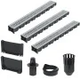 Drainage channels 3 units galvanized steel 3 m by vidaXL, Drains - Ref: Foro24-142877, Price: 81,78 €, Discount: %