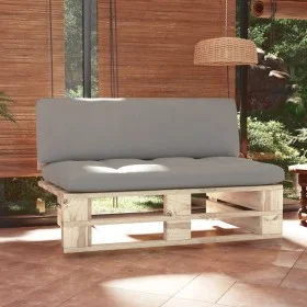 Central sofa made of pallets for impregnated pine wood garden by , Modular outdoor sofas - Ref: Foro24-3066531, Price: 112,06...