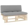 Central sofa made of pallets for impregnated pine wood garden by , Modular outdoor sofas - Ref: Foro24-3066531, Price: 112,06...