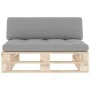 Central sofa made of pallets for impregnated pine wood garden by , Modular outdoor sofas - Ref: Foro24-3066531, Price: 112,06...