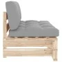Central sofa made of pallets for impregnated pine wood garden by , Modular outdoor sofas - Ref: Foro24-3066531, Price: 112,06...