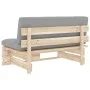 Central sofa made of pallets for impregnated pine wood garden by , Modular outdoor sofas - Ref: Foro24-3066531, Price: 112,06...