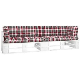 2-Sitzer-Palettensofa mit weiß imprägnierten Kiefernholzkissen von , Gartensets - Ref: Foro24-3066649, Preis: 249,09 €, Rabat...