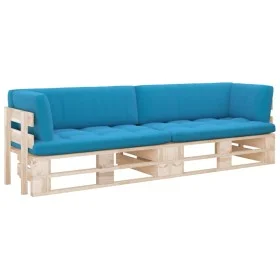 2-seater pallet sofa with impregnated pine wood cushions by , Garden sets - Ref: Foro24-3066677, Price: 231,38 €, Discount: %
