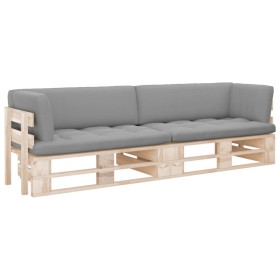 2-seater pallet sofa with impregnated pine wood cushions by , Garden sets - Ref: Foro24-3066675, Price: 299,05 €, Discount: %