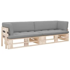 2-seater pallet sofa with impregnated pine wood cushions by , Garden sets - Ref: Foro24-3066675, Price: 262,98 €, Discount: %