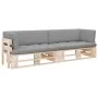2-Sitzer-Palettensofa mit Kissen aus imprägniertem Kiefernholz von , Gartensets - Ref: Foro24-3066675, Preis: 285,73 €, Rabat...