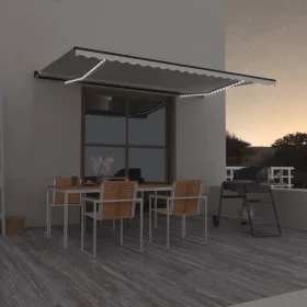 Cream manual retractable awning 500x350 cm by , Awnings - Ref: Foro24-3069222, Price: 490,13 €, Discount: %