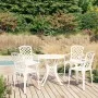 Bistro table and chairs 5 pieces white cast aluminum by , Garden sets - Ref: Foro24-3070609, Price: 647,42 €, Discount: %