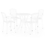 Bistro table and chairs 5 pieces white cast aluminum by , Garden sets - Ref: Foro24-3070609, Price: 659,75 €, Discount: %