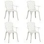 Bistro table and chairs 5 pieces white cast aluminum by , Garden sets - Ref: Foro24-3070609, Price: 647,42 €, Discount: %