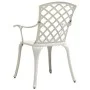 Bistro table and chairs 5 pieces white cast aluminum by , Garden sets - Ref: Foro24-3070609, Price: 647,42 €, Discount: %