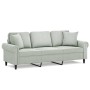 3-seater sofa with light gray velvet cushions 180 cm by , Sofas - Ref: Foro24-3200955, Price: 298,22 €, Discount: %