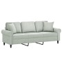 3-seater sofa with light gray velvet cushions 180 cm by , Sofas - Ref: Foro24-3200955, Price: 298,22 €, Discount: %